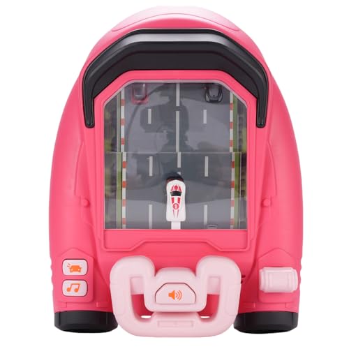 Lenkrad-Spielspielzeug mit Raumschiff-Simulation, Lenkrad-Rennwagen-Spielzeug, Interaktive Rennspielkonsole für Eltern und Kinder, für Kinder (Rosa) von SASKATE