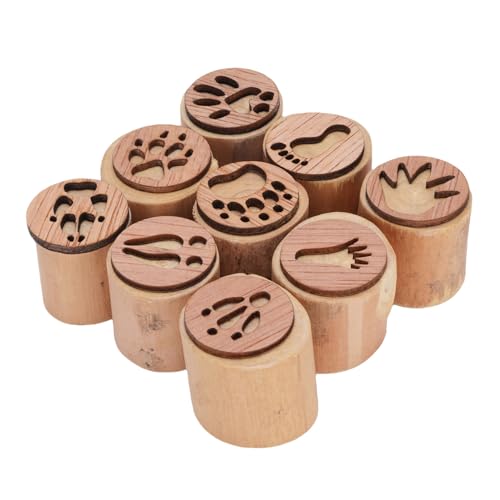 SASKATE 9pcs Hölzerne Tiermarken, Hölzerne Wildtierstrecken Stempel Set für Dekorieren von Kartenpapierjournalschmerzen Planer Ton Stoff SASKATE 9pcs Hölzerne Tiermarken, Hölzerne Wildtierstrecken Stempel Set für Dekorieren von Kartenpapierjournalschmerzen Planer Ton Stoff von SASKATE