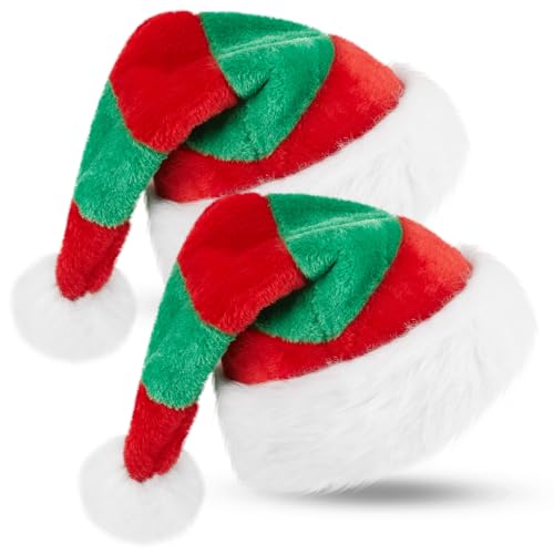 SATINIOR 2 Stück Weihnachtsmann Mützen Unisex Plüsch Nikolausmützen Rote und Grüne Weihnachtsmützen Lustige Bastelarbeiten für Weihnachten Neuheit Santa Mütze Dekoration für Erwachsene Party Zubehör SATINIOR 2 Stück Weihnachtsmann Mützen Unisex Plüsch Nikolausmützen Rote und Grüne Weihnachtsmützen Lustige Bastelarbeiten für Weihnachten Neuheit Santa Mütze Dekoration für Erwachsene Party Zubehör von SATINIOR
