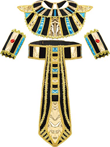 SATINIOR Ägyptisches Kostüm Zubehör Enthält Ägyptische Kragen Armbänder mit Gürtel von SATINIOR