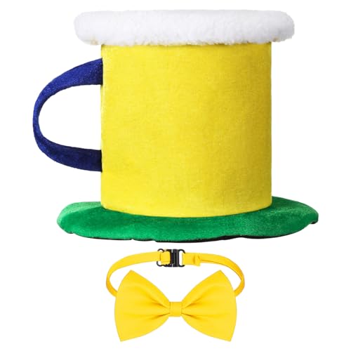 SATINIOR Bier Kostüm Zubehör Set für Herren Damen Gelb Bierhut und Fliegen Partyhut für Erwachsene Lustig Bierkrug Mütze Lustig Kopfbedeckung Biermütze Faschingshut Karneval Kostüme für Männer Frauen SATINIOR Bier Kostüm Zubehör Set für Herren Damen Gelb Bierhut und Fliegen Partyhut für Erwachsene Lustig Bierkrug Mütze Lustig Kopfbedeckung Biermütze Faschingshut Karneval Kostüme für Männer Frauen von SATINIOR