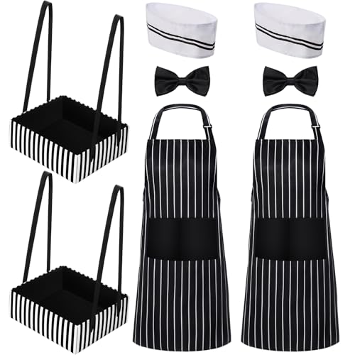 SATINIOR Kellner-Kostüm für Erwachsene, Hot Dog, Soda Jerk, Filmnacht, Kellnerin, 1950er-Jahre-Kostüm, Zirkus-Party, Cosplay, Schwarz und Weiß, 8-teilig SATINIOR Kellner-Kostüm für Erwachsene, Hot Dog, Soda Jerk, Filmnacht, Kellnerin, 1950er-Jahre-Kostüm, Zirkus-Party, Cosplay, Schwarz und Weiß, 8-teilig von SATINIOR
