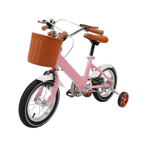 Pedal-Lernfahrrad Kinderfahrrad für Kinder im Alter von 2-4 Jahren geeignet und misst ca. 31,5-43,3 Zoll in der Höhe Rosa 80-110CM von SAUADY