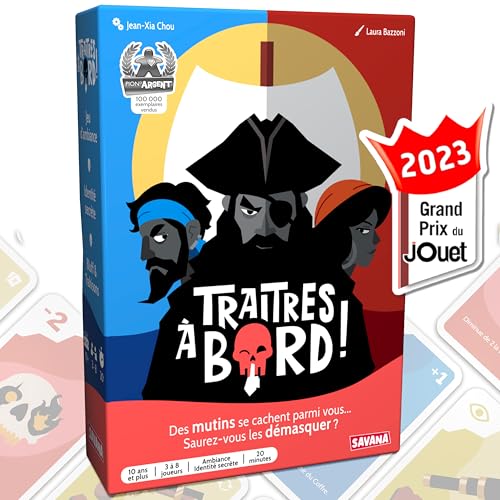 SAVANA Traitres à Bord – Gesellschaftsspiel – Grand Prix du Jouet 2023 – Spiel mit geheimer Identität – Reise- und Taschenspiel – Kartenspiel ab 10 Jahren von SAVANA