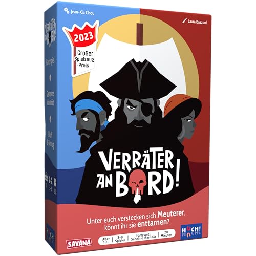 SAVANA Verräter an Bord - Bluffen, Strategie, Spaß, & Verrat | Kartenspiel für Jugendliche & Erwachsene | 3-8 Spieler | Ab 10 Jahren | Gesellschaftsspiel für Familie & Freunde SAVANA Verräter an Bord - Bluffen, Strategie, Spaß, & Verrat | Kartenspiel für Jugendliche & Erwachsene | 3-8 Spieler | Ab 10 Jahren | Gesellschaftsspiel für Familie & Freunde von SAVANA