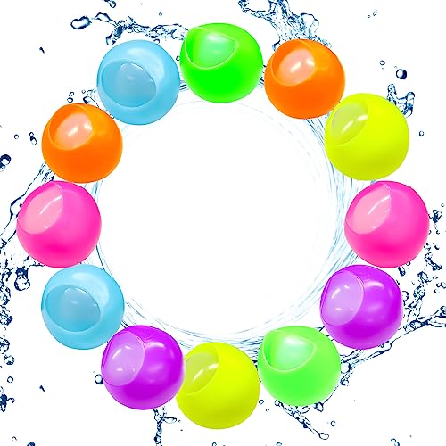 12st Wasserballon Wiederverwendbar, Spritzbälle Wasserbomben Selbstschließend Schnelle Wassereinspritzung Wasserbomben Bälle Set für Kinder und Erwachsene Sommerpool Wasserkampf 12st Wasserballon Wiederverwendbar, Spritzbälle Wasserbomben Selbstschließend Schnelle Wassereinspritzung Wasserbomben Bälle Set für Kinder und Erwachsene Sommerpool Wasserkampf von SAVITA