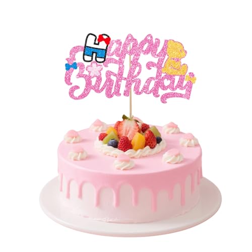 13stk Cartoon Rosa Tortenaufleger, Umfasst 1 Große & 12 Kleine Glänzend Tortenaufleger Niedlich Cartoon Party Zubehör für Geburtstag Feiern 13stk Cartoon Rosa Tortenaufleger, Umfasst 1 Große & 12 Kleine Glänzend Tortenaufleger Niedlich Cartoon Party Zubehör für Geburtstag Feiern von SAVITA