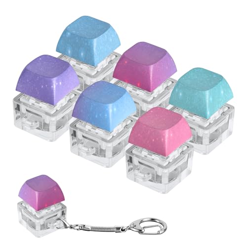 6 Stück Fidget Tastatur, Niedlich Fidget Keychain mit Sternendesign Tastatur-Fidget-Clicker Finger-Dekompressionsspielzeug für Erwachsene Jugendliche von SAVITA