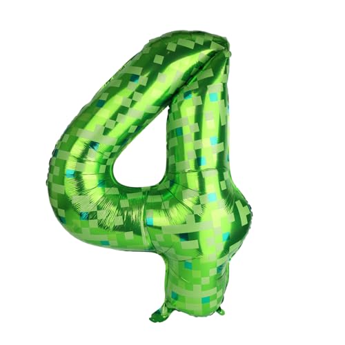 Grüne Zahlenfolienballon, 101cm Riesen Folienballon Partydekoration Zubehör für Jubiläum Geburtstag Spiel Themenparty (4) von SAVITA