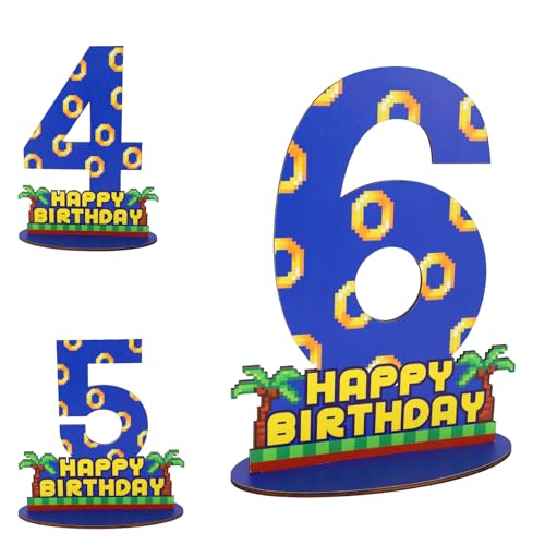 Tischdekoration zum 6. Geburtstag, Blau mit Goldenem Ringdruck Tischaufsatz Geburtstagspartys Holzständer für die 6. Zahl mit Sockel für Kinderparty Dekoration Tischdekoration Foto Requisite Tischdekoration zum 6. Geburtstag, Blau mit Goldenem Ringdruck Tischaufsatz Geburtstagspartys Holzständer für die 6. Zahl mit Sockel für Kinderparty Dekoration Tischdekoration Foto Requisite von SAVITA