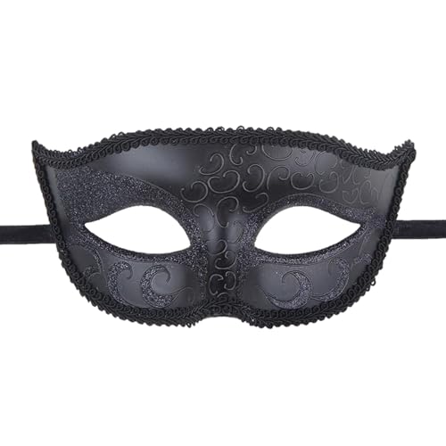 SAVOMA 1 x Damen-Maske, Ballmaske, Party, Augenmaske, Schnürung, neues schwarzes Karnevalskostüm, Party-Dekoration (Farbe: C) von SAVOMA