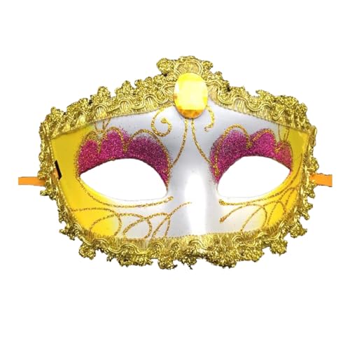 SAVOMA 1 x Damen-Maske, Ballmaske, Party, Augenmaske, Schnürung, neues schwarzes Karnevalskostüm, Party-Dekoration (Farbe: I) von SAVOMA