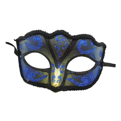 SAVOMA 1 x Damen-Maske, Ballmaske, Party, Augenmaske, Schnürung, neues schwarzes Karnevalskostüm, Party-Dekoration (Farbe: J) von SAVOMA