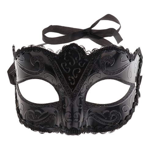 SAVOMA 1 x Damen-Maskenballmaske, Party, Augenmaske, Schnürung, neues schwarzes Karnevalskostüm, Party-Dekoration (Farbe: A) von SAVOMA