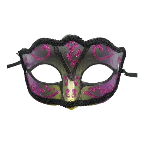 SAVOMA 1 x Damen-Maskenballmaske, Party, Augenmaske, Schnürung, neues schwarzes Karnevalskostüm, Party-Dekoration (Farbe: G) von SAVOMA