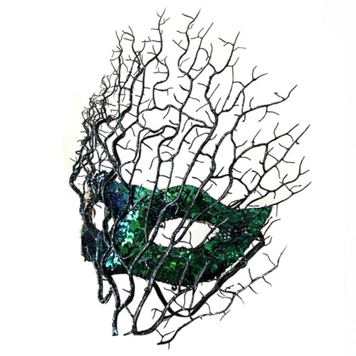 SAVOMA Kostüme Maske Maskerade Pailletten Karneval Masken Weihnachten Ball Party Baum Zweige Frauen Venezianische Maske von SAVOMA