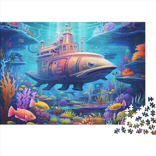 Abyssische Welt Puzzle 1000 Teile Puzzle-Herausforderung Unterwasser-U-Boot Logikspiel Geistige Herausforderung Herausfordernde Unterhaltung Zeitvertreib Für Alle Altersgruppen 1000pcs (75x50cm) von SAYOBO
