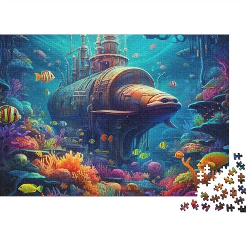 Abyssische Welt Puzzle 1000 Teile Puzzle-Herausforderung Unterwasser-U-Boot Puzzle-Kunstwerk Logikspiel Kinderpuzzle Entspannung Durch Puzzeln Zeitvertreib Für Alle Altersgruppen 1000pcs (75x50cm) von SAYOBO