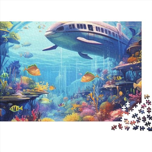 Abyssische Welt Puzzle 1000 Teile Puzzle-Herausforderung Unterwasser-U-Boot Puzzle-Kunstwerk Logikspiel Kinderpuzzle Herausfordernde Unterhaltung Grips-Spiel 1000pcs (75x50cm) von SAYOBO