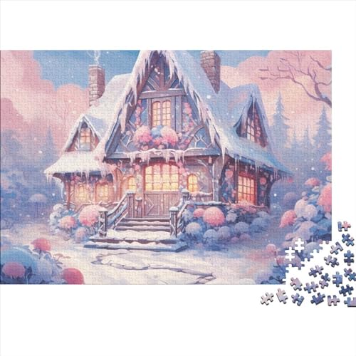 Christmas Snow Puzzle 1000 Teile Puzzle-Herausforderung Christmas Snow Familienspaß Geistige Herausforderung Herausfordernde Unterhaltung Zeitvertreib Für Alle Altersgruppen 1000pcs (75x50cm) von SAYOBO