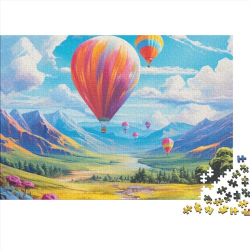 Colourful Hot Air Balloons Puzzle 1000 Teile Puzzle-Herausforderung Hot Air Balloon Logikspiel Kinderpuzzle Herausfordernde Unterhaltung Zeitvertreib Für Alle Altersgruppen 1000pcs (75x50cm) von SAYOBO