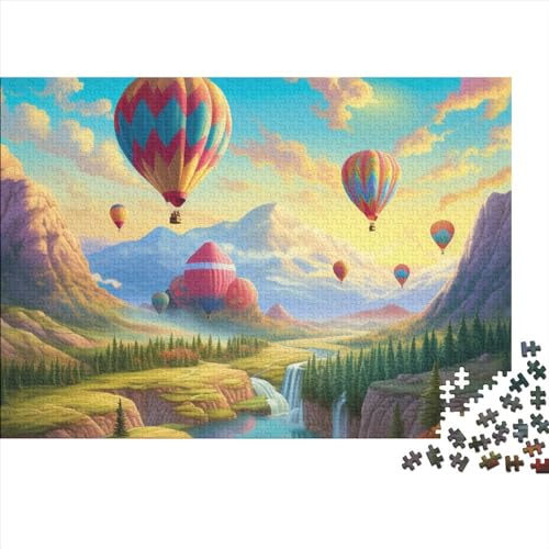 Colourful Hot Air Balloons Puzzle 1000 Teile Puzzle-Kunstwerk Hot Air Balloon Logikspiel Geistige Herausforderung Entspannung Durch Puzzeln Zeitvertreib Für Alle Altersgruppen 1000pcs (75x50cm) von SAYOBO