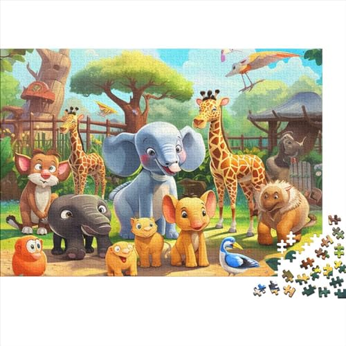Dschungel-Tiere Puzzle 1000 Teile Puzzle-Herausforderung Tiere im Dschungel Logikspiel Kinderpuzzle Herausfordernde Unterhaltung Zeitvertreib Für Alle Altersgruppen 1000pcs (75x50cm) von SAYOBO