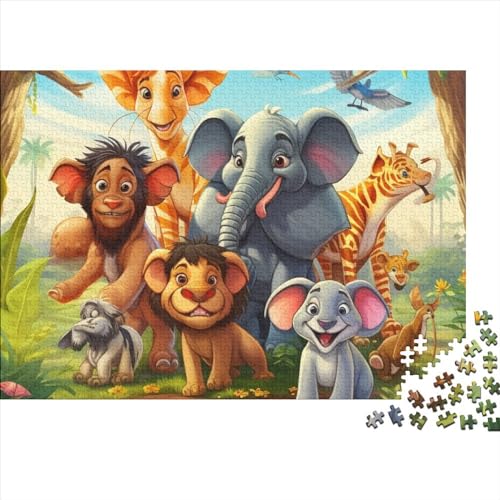 Dschungel-Tiere Puzzle 1000 Teile Puzzle-Herausforderung Tiere im Dschungel Schwierigkeitsgrad Logikspiel Geistige Herausforderung Herausfordernde Unterhaltung Grips-Spiel 1000pcs (75x50cm) von SAYOBO