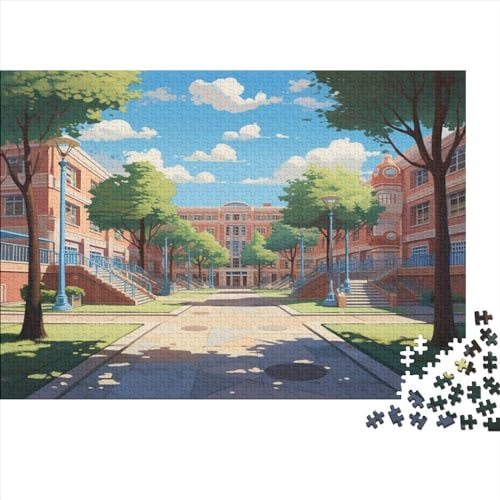 Entspannend 1000 Teile Campus-Buchhandlung Erwachsene Puzzle Wohnkultur Educational Game Family Challenging Games Geburtstag Stress Relief Toy 1000pcs (75x50cm) von SAYOBO