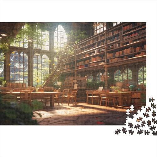 Entspannend 1000 Teile Campus-Buchhandlung Für Erwachsene Puzzle Lernspiel Geburtstag Wohnkultur Family Challenging Games Entspannung Und Intelligenz 1000pcs (75x50cm) von SAYOBO