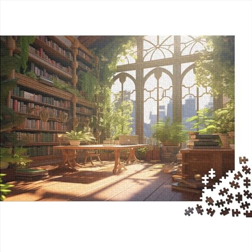 Entspannend 1000 Teile Campus-Buchhandlung Puzzle Erwachsene Family Challenging Games Lernspiel Wohnkultur Geburtstag Stress Relief Toy 1000pcs (75x50cm) von SAYOBO