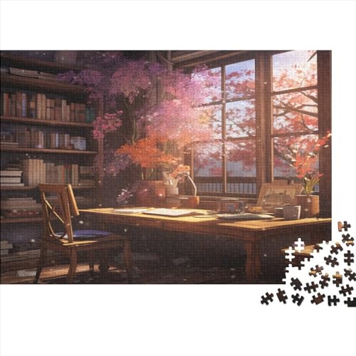 Entspannend 1000 Teile Campus-Buchhandlung Puzzle Erwachsene Geburtstag Home Decor Lernspiel Family Challenging Games Stress Relief Toy 300pcs (40x28cm) von SAYOBO