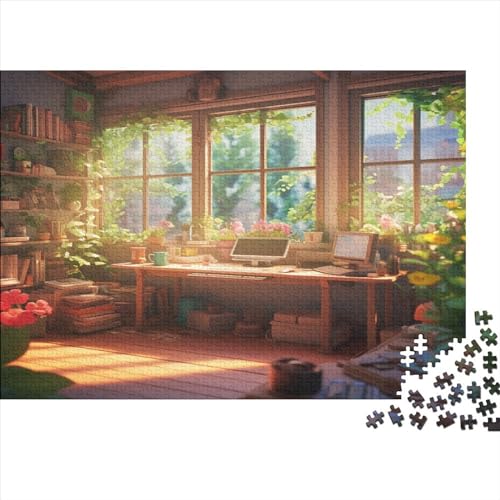 Entspannend 1000 Teile Campus-Buchhandlung Puzzles Erwachsene Wohnkultur Geschicklichkeitsspiel Für Die Ganze Familie Lernspiel Geburtstag Stress Relief 1000pcs (75x50cm) von SAYOBO