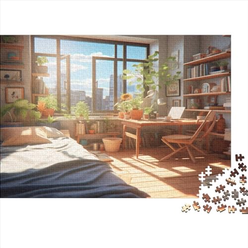 Entspannend 1000 Teile Campus-Buchhandlung Puzzles Für Erwachsene Educational Game Family Challenging Games Geburtstag Home Decor Stress Relief Toy 1000pcs (75x50cm) von SAYOBO