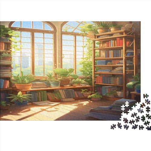 Entspannend Erwachsene Puzzles 1000 Teile Campus-Buchhandlung Lernspiel Geschicklichkeitsspiel Für Die Ganze Familie Wohnkultur Geburtstag Stress Relief 500pcs (52x38cm) von SAYOBO