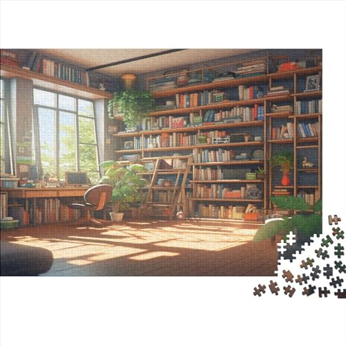 Entspannend Puzzle Erwachsene 1000 Teile Campus-Buchhandlung Home Decor Family Challenging Games Lernspiel Geburtstag Entspannung Und Intelligenz 1000pcs (75x50cm) von SAYOBO