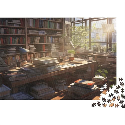 Entspannend Puzzles 1000 Teile Campus-Buchhandlung Erwachsene Lernspiel Moderne Wohnkultur Family Challenging Games Geburtstag Entspannung Und Intelligenz 500pcs (52x38cm) von SAYOBO