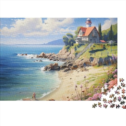 Ferienbucht Puzzle 300 Teile Puzzle-Herausforderung Badeort Puzzle-Kunstwerk Herausfordernde Kinderpuzzle Herausfordernde Unterhaltung Grips-Spiel 300pcs (40x28cm) von SAYOBO