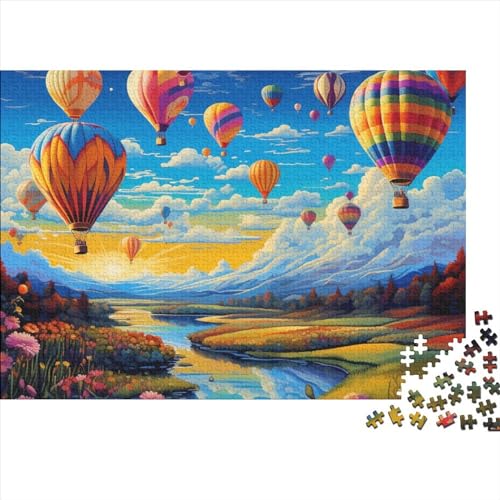 Heißluftballon Puzzle 1000 Teile Geschicklichkeitsspiel Für Die Ganze Familie Bunte Heißluftballons Puzzle-Geschenk Puzzle Für Teenager Home Dekoration Puzzle 1000pcs (75x50cm) von SAYOBO