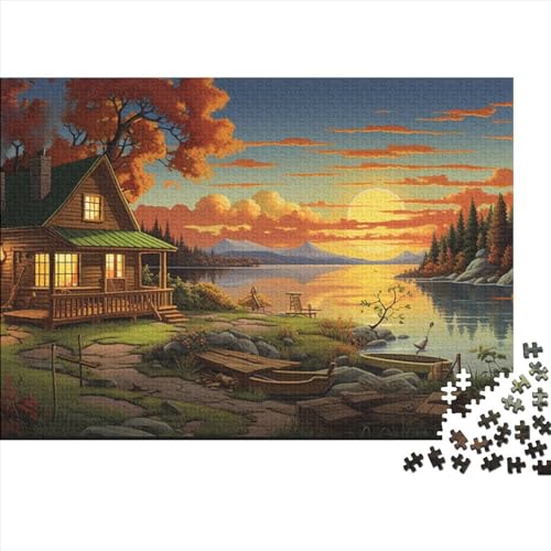 Lochs Puzzle 1000 Teile Als Herausforderndes Geschicklichkeitsspiel Für Die Ganze Familie Sunsets Puzzle Für Teenager Spielzeug Geschenk 1000pcs (75x50cm) von SAYOBO