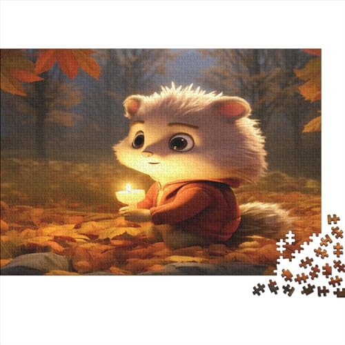 Niedliche Tiere 1000 Teile Niedlicher Igel Puzzle Für Erwachsene Lernspiel Geburtstag Family Challenging Games Wohnkultur Entspannung Und Intelligenz 1000pcs (75x50cm) von SAYOBO