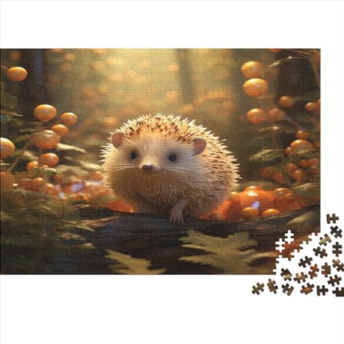 Niedliche Tiere 1000 Teile Niedlicher Igel Puzzles Erwachsene Wohnkultur Geschicklichkeitsspiel Für Die Ganze Familie Lernspiel Geburtstag Stress Relief 500pcs (52x38cm) von SAYOBO