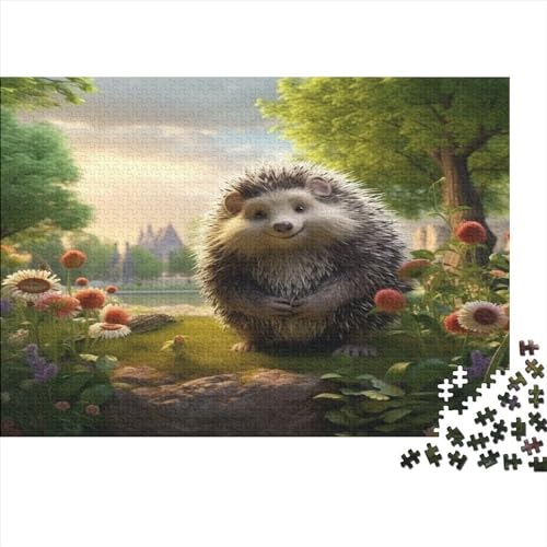 Niedliche Tiere Erwachsene Puzzles 1000 Teile Niedlicher Igel Lernspiel Geschicklichkeitsspiel Für Die Ganze Familie Wohnkultur Geburtstag Stress Relief 500pcs (52x38cm) von SAYOBO