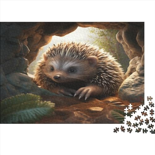 Niedliche Tiere Puzzles 1000 Teile Niedlicher Igel Erwachsene Lernspiel Wohnkultur Geschicklichkeitsspiel Für Die Ganze Familie Geburtstag Stress Relief 1000pcs (75x50cm) von SAYOBO