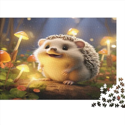 Niedliche Tiere Puzzles 1000 Teile Niedlicher Igel Erwachsene Lernspiel Wohnkultur Geschicklichkeitsspiel Für Die Ganze Familie Geburtstag Stress Relief 1000pcs (75x50cm) von SAYOBO