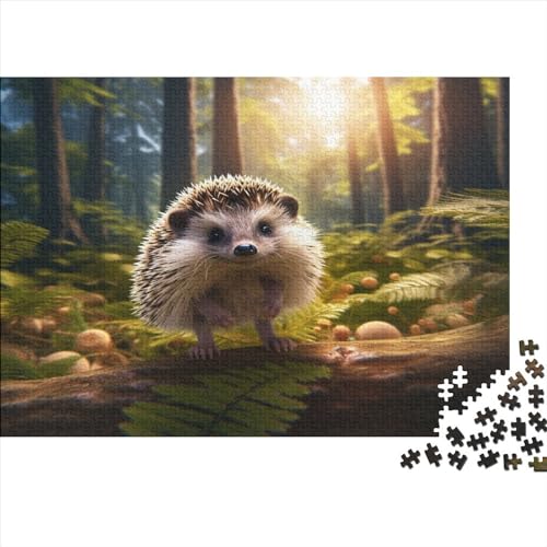 Niedliche Tiere Puzzles 1000 Teile Niedlicher Igel Für Erwachsene Family Challenging Games Lernspiel Wohnkultur Geburtstag Entspannung Und Intelligenz 1000pcs (75x50cm) von SAYOBO