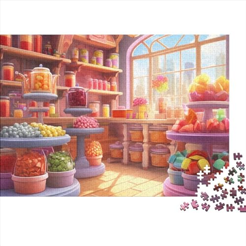 Regenbogen-Bonbon Puzzle 1000 Teile Puzzle-Herausforderung Süßwarenladen Schwierigkeitsgrad Familienspaß Kinderpuzzle Entspannung Durch Puzzeln Grips-Spiel 1000pcs (75x50cm) von SAYOBO