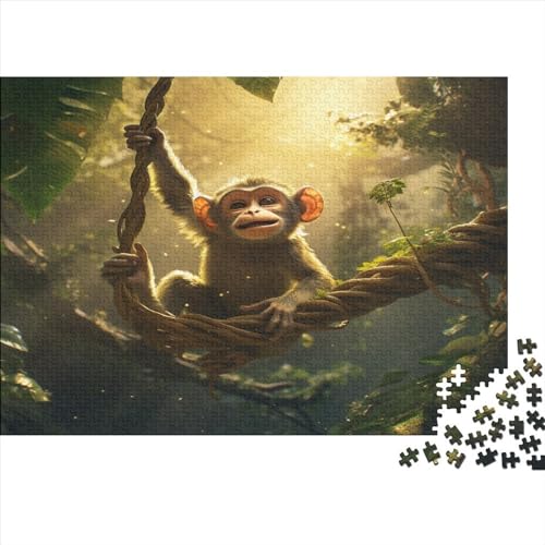 Unique Animals 1000 Teile Cooler AFFE Puzzle Für Erwachsene Lernspiel Geburtstag Family Challenging Games Wohnkultur Entspannung Und Intelligenz 500pcs (52x38cm) von SAYOBO