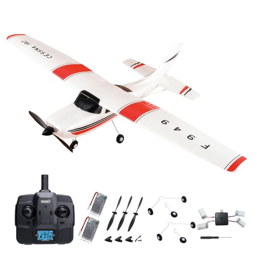 SAYZON F949 RC Flugzeug 3D6G 3CH RTF Funk Fernsteuerungsflugzeug mit Gyroskop 720 Motor CESSNA-182 Outdoor Flugzeugspielzeug für Erwachsene und Anfänger (2BSL) von SAYZON