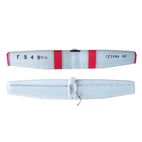 SAYZON F949 RC-Flugzeugzubehör, Motor Propeller Fahrwerk DIY-Ersatzteile, Kompatibel mit dem CESSNA-182 WLtoys F949pro Ferngesteuerten Flugzeug (F949pro Hauptflügel mit LED) von SAYZON
